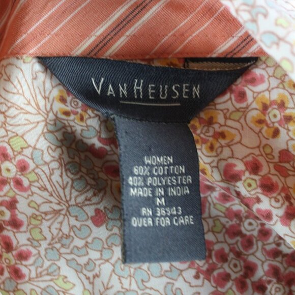 Van Heusen Button Down Top Pink Floral Siz… - Picture 5 of 5